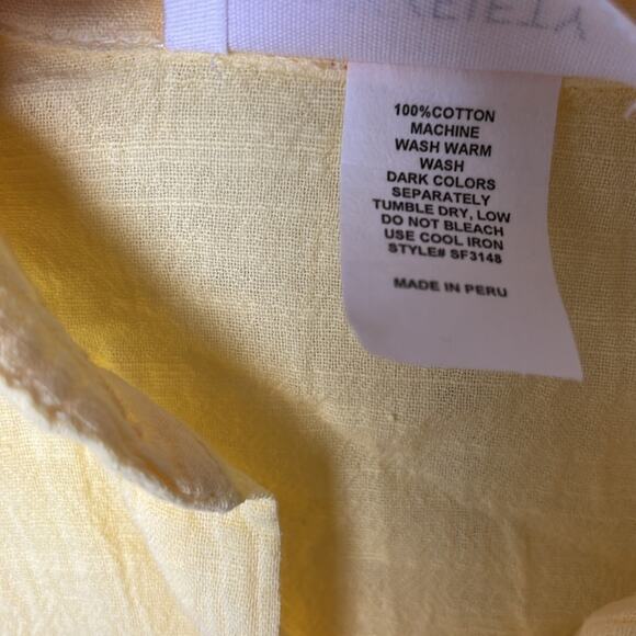 Six fifty button down top yellow large - Picture 4 of 5